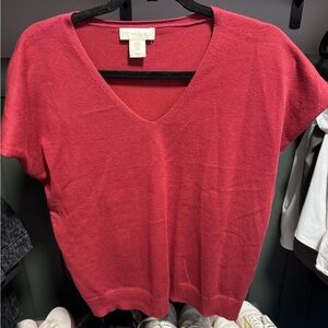Cynthia Rowley Deep Red Knit Top